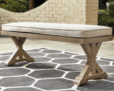 J&M Furniture - Ashley Furniture - Beachcroft Outdoor Bench with Cushion - Bench with Cushion - P791-600